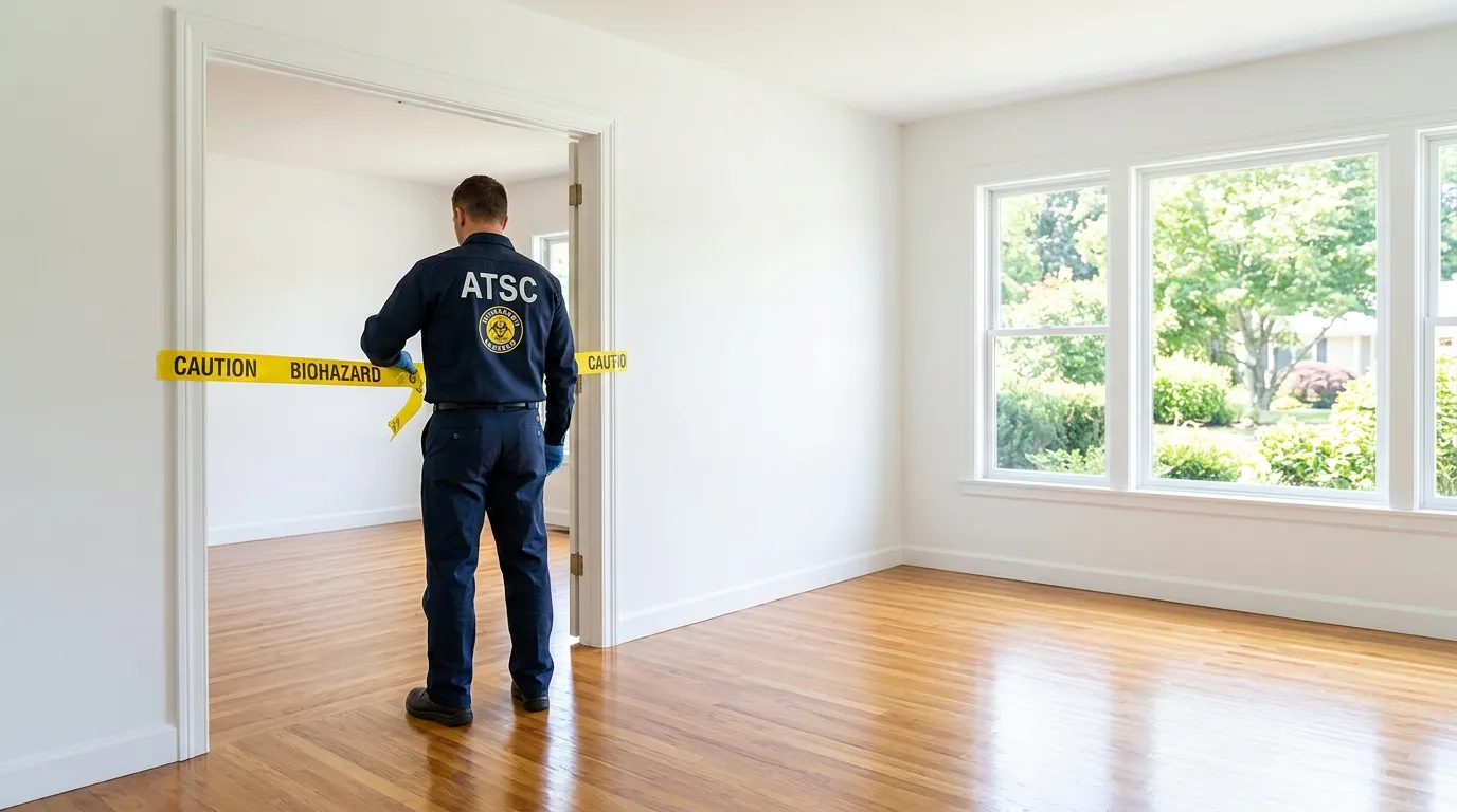 Certified biohazard cleanup crew performing Decomposition Cleanup in Havertown